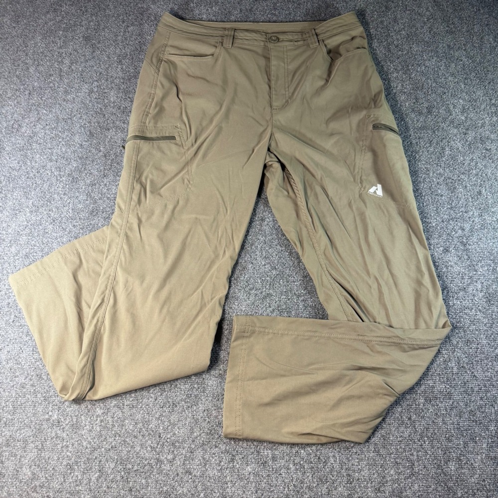 Eddie Bauer First Ascent Guide Pants Womens 16 Olive Green Hiking Technical